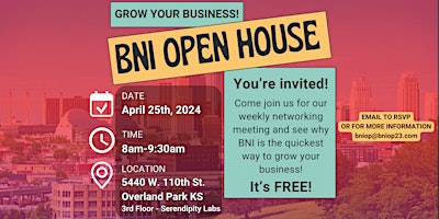 Imagem principal do evento BNI Visitor Open House