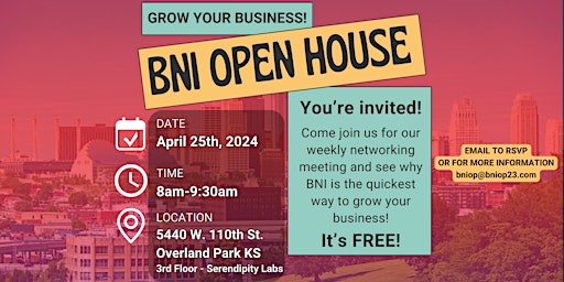 Image principale de BNI Visitor Open House