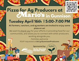 Imagem principal do evento Pizza for Producers Gunnison