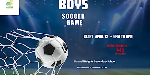 Primaire afbeelding van Boys Friday Soccer Game April 12 , 2024