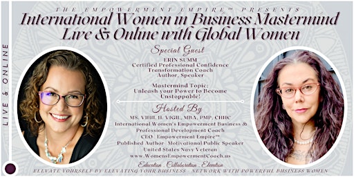 Hauptbild für International Women in Business Mastermind Welcomes Erin Summ!