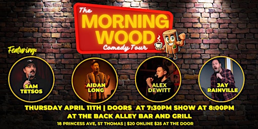 Primaire afbeelding van The Morning Wood Stand Up Comedy Tour takes over ST THOMAS