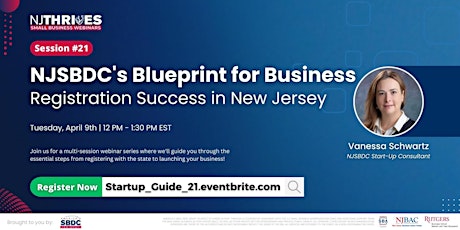 Immagine principale di NJSBDC's Blueprint for Business Registration Success in NJ | Session #21 