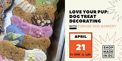 Imagem principal do evento Love Your Pup: Dog Treat Decorating w/Forage Dog Barkery