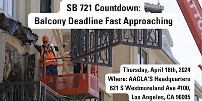 SB 721 Countdown: Balcony Deadline Fast Approaching primary image