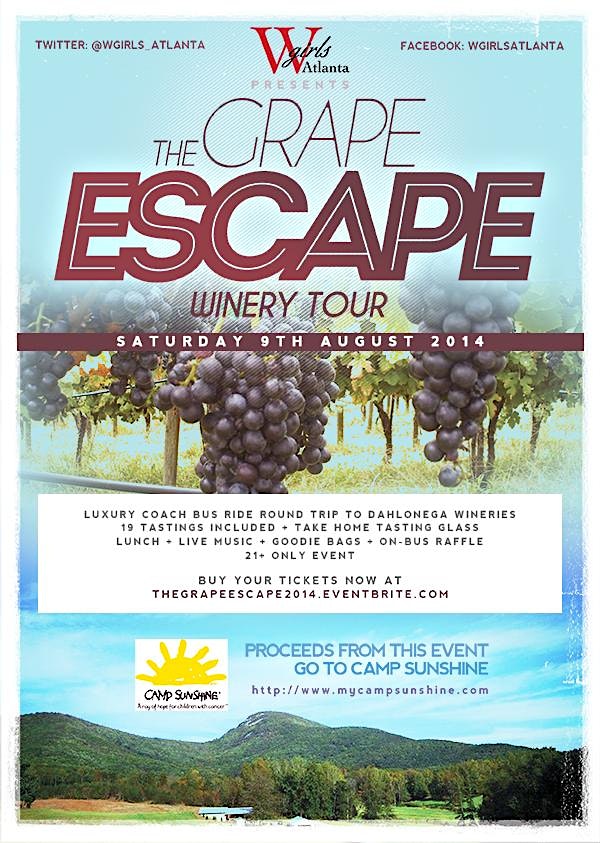 The Grape Escape Winery Tour for Camp Sunshine