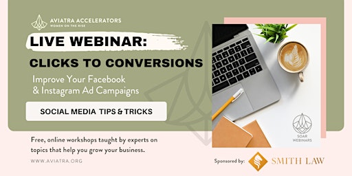 Imagem principal de Live Social Media Marketing Webinar: "Clicks to Conversions"