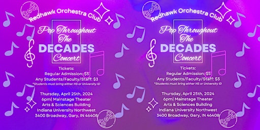 Imagem principal de 'Pop Throughout the Decades' Redhawk Orchestra Club Concert