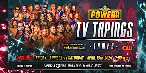 Primaire afbeelding van NWA Powerrr Tapings @ WEDU PBS Studios / Friday, April 12th, 2024