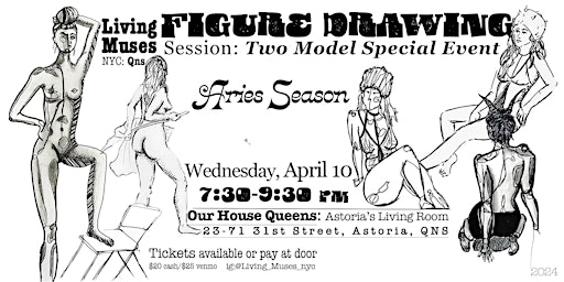 Primaire afbeelding van Living Muses Figure Drawing- Aries Dual Model