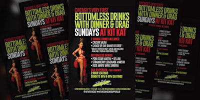Imagem principal do evento Drag & Dinner with Bottomless Drinks at Chicago's Legendary Kit Kat Lounge