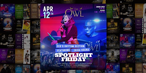 Primaire afbeelding van The Owl Spotlight Friday: CEO Rhythm Section w/ Erika Osuna