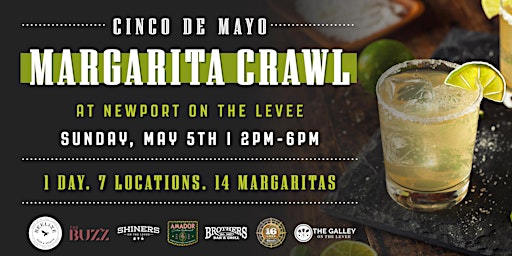 Imagen principal de Cinco de Mayo Margarita Crawl at Newport on the Levee