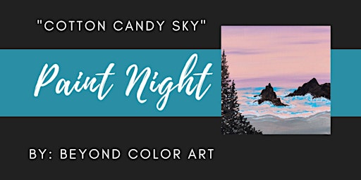 Imagem principal do evento "Cotton Candy Sky" Paint Night