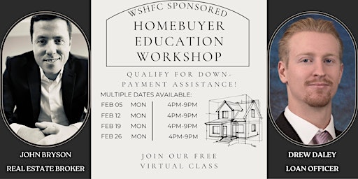 Immagine principale di WA STATE--WSHFC HOME BUYER EDUCATION AND DOWN PAYMENT ASSISTANCE CLASS 