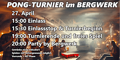 Imagen principal de @pong.atzen präsentieren: PONG-TURNIER im BERGWERK