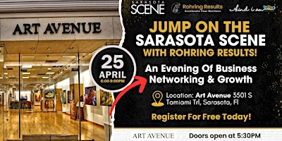 Imagem principal do evento Jump On The Sarasota SCENE with Rohring Results! Networking Event