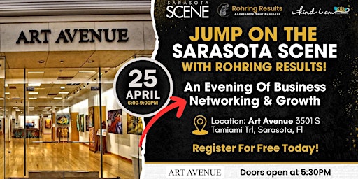 Jump On The Sarasota SCENE with Rohring Results! Networking Event primary image