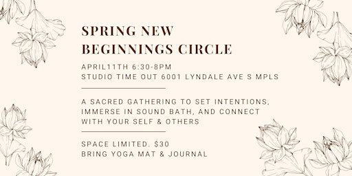 Primaire afbeelding van Spring New Beginnings Circle