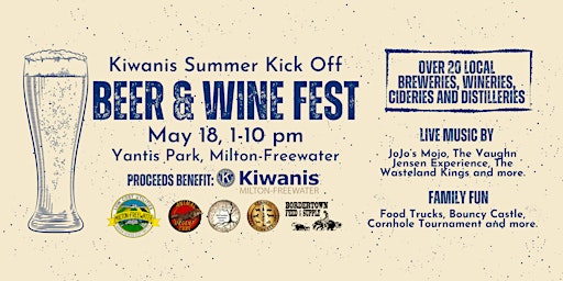 Hauptbild für Kiwanis Summer Kickoff Beer & Wine Fest 2024