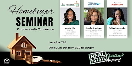 HOMEBUYER SEMINAR- Purchase with Confidence