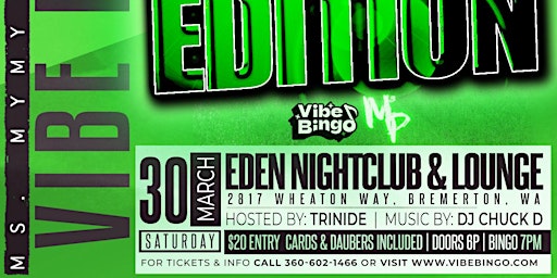 Primaire afbeelding van GLOW Vibe BINGO **Tickets Presale Only**