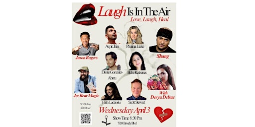 Wednesday, April 3rd, 8:30 PM -Laugh Is In The Air!!! Comedy Blvd primary image