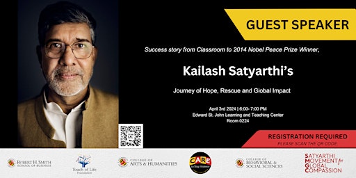 Image principale de Kailash Satyarthi's Journey of Hope, Rescue and Global Impact
