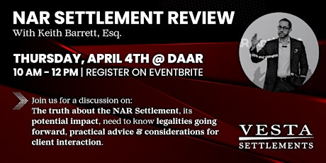 Imagen principal de NAR Settlement Review at DAAR