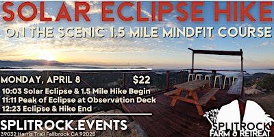 Primaire afbeelding van Solar Eclipse Hike on Scenic MindFit Course at Splitrock