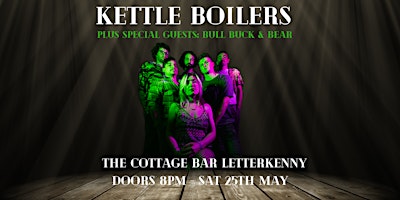 Imagem principal do evento Kettle Boilers & Guests: Bull, Buck and Bear live in the Cottage Bar