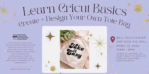 Intro to Cricut Workshop: Design Your Own Tote Bag! primary image