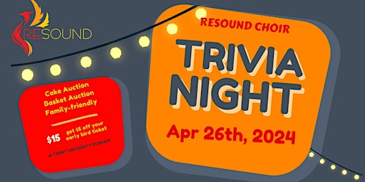 Primaire afbeelding van TRIVIA NIGHT with RESOUND CHOIR