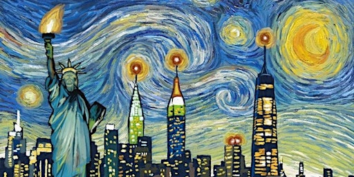 Immagine principale di New York Starry Night Paint and Sip in Northside Cincinnati 