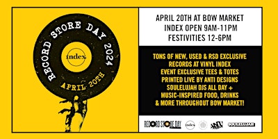 Imagen principal de Vinyl Index presents Record Store Day 2024 @ Bow Market