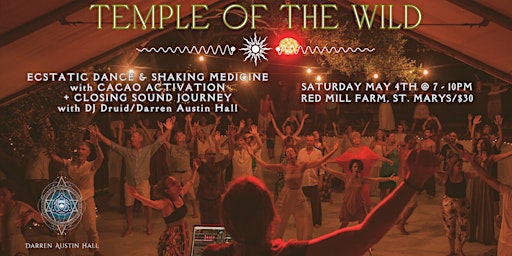 Primaire afbeelding van TEMPLE OF THE WILD: Ecstatic Dance ∞ Cacao ∞ Sound Journey in St Marys