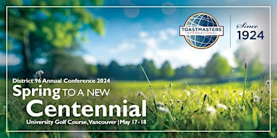 Image principale de Toastmasters District 96 Annual Conference 2024