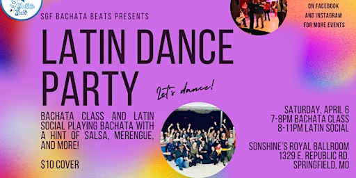 Primaire afbeelding van Latin Dance Party with Bachata Class