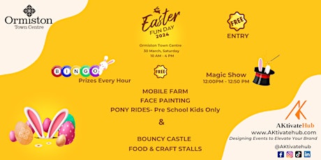 Easter Fun Day 2024 at Ormiston Town Centre - 30 March 2024