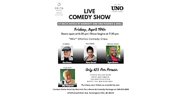 Live Comedy and Dinner Show on April 19th at Delta Hotel by Marriott primary image