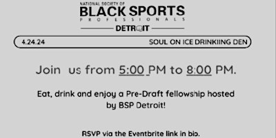 Pre-NFL Draft Social with BSP Detroit primary image