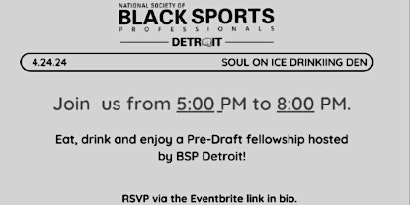 Pre-NFL Draft Social with BSP Detroit primary image
