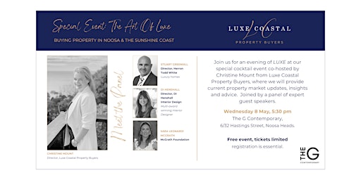 Imagem principal do evento "The Art of Luxe" Buying Property in Noosa and the Sunshine Coast