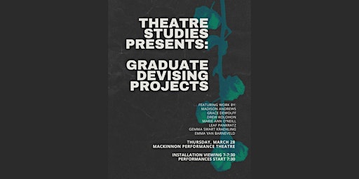 Theatre Studies Presents: Graduate Devising Projects  primärbild