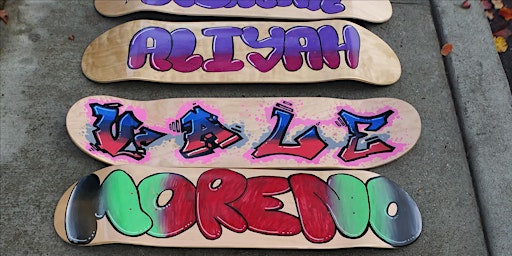 Primaire afbeelding van SUMMER ART CAMP: Skateboard Design (ages 9-teen)