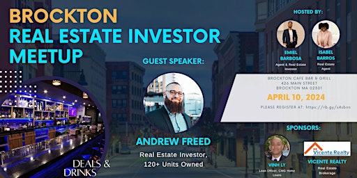 Immagine principale di Deals & Drinks - Brockton Real Estate Investor Meetup 