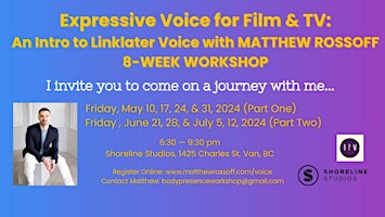 Expressive Voice for Film & TV: An Intro to Linklater Voice Work primary image