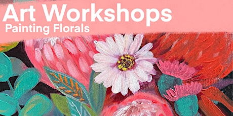 Art Workshop Painting Florals on Canvas