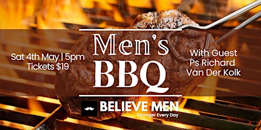 Imagem principal do evento Believe Men's BBQ Dinner & Bonfire