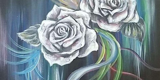 Aurora White Rose - Paint and Sip by Classpop!™ primary image